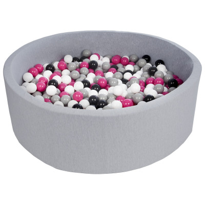Large round grey ball pit + 600 balls